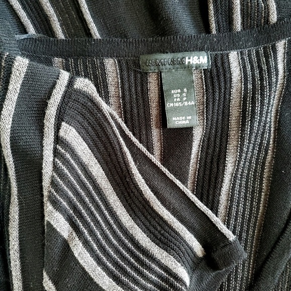 Black & Gray striped knit dress, size Small - Picture 6 of 6